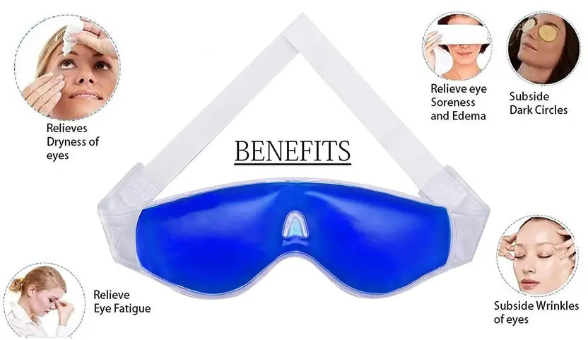 Eye Mask with Cooling Gel | Eye Mask for Dark Circles | Eye Cooling Gel Pad | Eye Mask | Pain Relief pack of 1